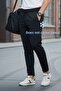 Summer Men's Jogger Pants Slimfit Black Color Parachute Fabric Narrow Leg, Light, Colorfast, Lycra