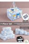 7-Piece Set I 6-Piece Set Patterned Multi-Purpose Organizer in Suitcase I Portable Care Set Bag in 1 Set of 2