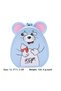 Metal Piggy Bank with Little Mouse Figure - Children's Savings Box with Lock and Key, Blue