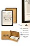 Minimalist Dog Pattern Painting with Black Wooden Frame - Black-White |   Huhu1111 - Single Table Black Frame - 3