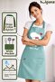 Kitchen Apron Set of 2 Stain-Repellent Water-Repellent Fabric Chef Dowry Apron with Pocket - 4