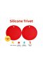 2 Pieces of Silicone Red Trivets