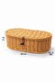 Rattan Organizer Basket with Lid Natural Rattan Organizer Oval 28 cm 1 Piece - 3