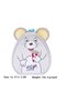 Metal Piggy Bank with Little Mouse Figure - Children's Savings Box with Lock and Key, Gray