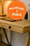 Klc Metal Round Mahogany Knob Handle - Modern Drawer Handle Knobs for Kids' Room, Kitchen, and Cabinet - 2