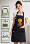 Kitchen Apron Set of 2 Stain-Resistant Water-Repellent Fabric Colorfast Print Floral Botanical Pattern Double Apron - 4
