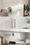 White Luxury Design Lamalı Solo Towel Holder, Towel Holder That Doesn'T Fall Off with Strong Adhesive Feature - 2