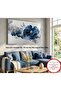 Hari̇kabi̇rev | Loved Flower Table 08 Silver Navy Blue | Framed Tempered Glass Table Single Horizontal - 2