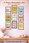 Colorful Motivational Quotes 9-Piece Poster Set – Modern Wall Decor, Inspirational for Office and Home - 2