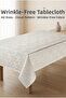 Stain-Resistant Tablecloth - Woven Cloud Pattern, All Sizes