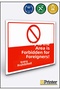 Foreigners Are Prohibited from Entering the Area! Isg Warning Sign Dekota 35X50 cm