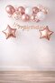 Rose Gold Birthday Balloon Set for All Ages |   Sequin Transparent + Star Foil + Banner Set - 3