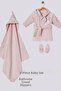 Luxury Baby Bathrobe Set – Embroidered Hooded Baby Bathrobe Set - 3 Pieces - 2
