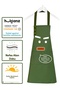 Kitchen Apron Set of 2 Stain-Proof Water Repellent Fabric Fade-Free Dowry Women Men Cartoon Humorous Apron - 5