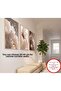Hari̇kabi̇rev | Cream-Gold Color Soft Flower and Abstract Combination 2 | Framed Glass Table 3 Pieces Vertical - 5