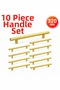 320 mm Metal Furniture Handle – Kitchen Cabinet Drawer Handle, Decorative Handle Set (10 Pieces) Matte Gold
