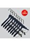 Wooden (Black Nickel Hook) Latch Shirt and Skirt Hanger Black Color 12 Pieces