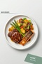 Aura Porcelain Presentation Plate 27 cm | Round Serving, Breakfast & Cake Plate