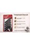 6-Pack Flat Charcoal Pencils / Compressed Drawing Charcoal - Soft Medium Hard - 3