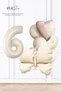 Retro Cream Butterfly Theme 6Th Birthday Balloon Chain 6Th Birthday Balloon Set with Balloons250