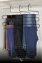 5-Piece Black 5-Tier Trouser Hanger for Closet, Clothes, Shawls, Scarves, Stainless Metal