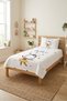 Ballerina with Bees and Stars Patterned Teenager's Pique Set - Fairy Tale Themed Powder Yellow Quilted Bedspread - 6