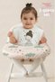 Princess Girl Pattern Short Sleeve Bib and High Chair Cover Set of 2 - 2