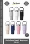 Special Production Stainless Heat-Protecting Vacuum-Sealed Leak-Proof 500ml Matte Ergonomic Steel Thermos Gray