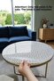 Round Coffee Table Cover – Luxury Pvc Transparent, Cream, Modern, Stylish, Decorative, Dowry Cover