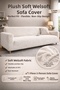 Extra Soft Welsoft Fleece Elastic 3-Seater Sofa Cover Non-Slip,Stretchy,Washable sofa cover