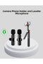 Wireless Dual Lavalier Microphone and Selfie Stick with Tripod Content Creator Kit