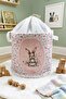 Foldable Drawstring Printing Children's Room Toy Organizer Dirty Laundry Storage Basket