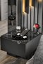 2-Pack Matte Black Cosmetic Organizer and Jewelry Stand Set with 6 Hooks, Desktop Perfume, Necklace, and Bracelet Organizer - 2