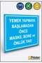 Put on a Mask, a Cap, and an Apron before Starting Cooking. Isg Warning Sign Dekota 25X35 cm