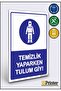 Wear Overalls When Cleaning! Isg Warning Sign Dekota 15X20 cm