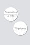 Adhesive Sticker, Round Label Diameter 4 Cm, Glossy Finish'Love Is in This Package', 70 Pieces - 3