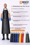 Faux Leather Waterproof Dish Apron Durable Butcher Apron Thick Marble Apron Cobalt Blue - 4