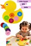 Colorful Cute Duck Button-Pushing Children's Educational Tutorial Felt Duck-Shaped Developmental Game