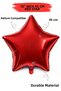 18 Inch 45cm Red Star Foil Balloon |   Helium Compatible