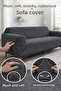Extra Soft Welsoft Fleece Elastic 3-Seater Sofa Cover Non-Slip Stretchy and Washable Sofa Cover