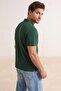 Khaki Regular/Normal Cut Eagle Embroidery Detailed Polo Neck T-Shirt Tmnss25Po00017 - 4