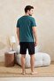 Green Regular Fit Printed 100% Cotton Summer Pajama Set Tmnss26Pt00038 - 3