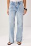 Açık Mavi rok Detaylı Normal Bel %100 Pamuk Wide Leg Jeans TWOSS26JE00051 - 4