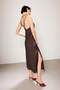 Kahverengi Slip Maxi Dokuma Elbise TWOSS26EL00386 - 4