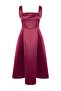 Fuchsia Satin Woven Plus Size Dress Tbbss25Ah00236 - 4