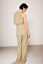 Trendyol Studio Açık Haki Keten Görünümlü Geniş Paça Pantolon TWOSS26PL00132 - 4