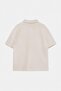 Ecru Oversized /Wide Cut Textured Polo Neck T-Shirt Tmnss26Po00007 - 6
