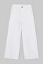 Beyaz Cep Detaylı Yüksek Bel %100 Pamuk Wide Leg Jeans TWOSS26JE00162 - 9