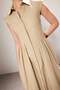 Trendyol Studio Bej Poplin Midi Dokuma Elbise TWOSS26EL00513 - 5