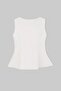 Ecru Waist-Tied Flounced Knitted Blouse Tdrss26Bd00002 - 6
